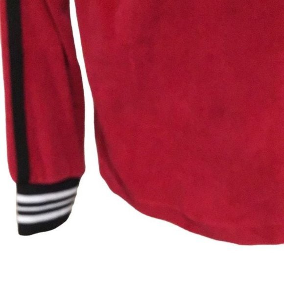 Erika Sport Petite Womens Sweatshirt, PS, Red, Velour - Picture 3 of 6